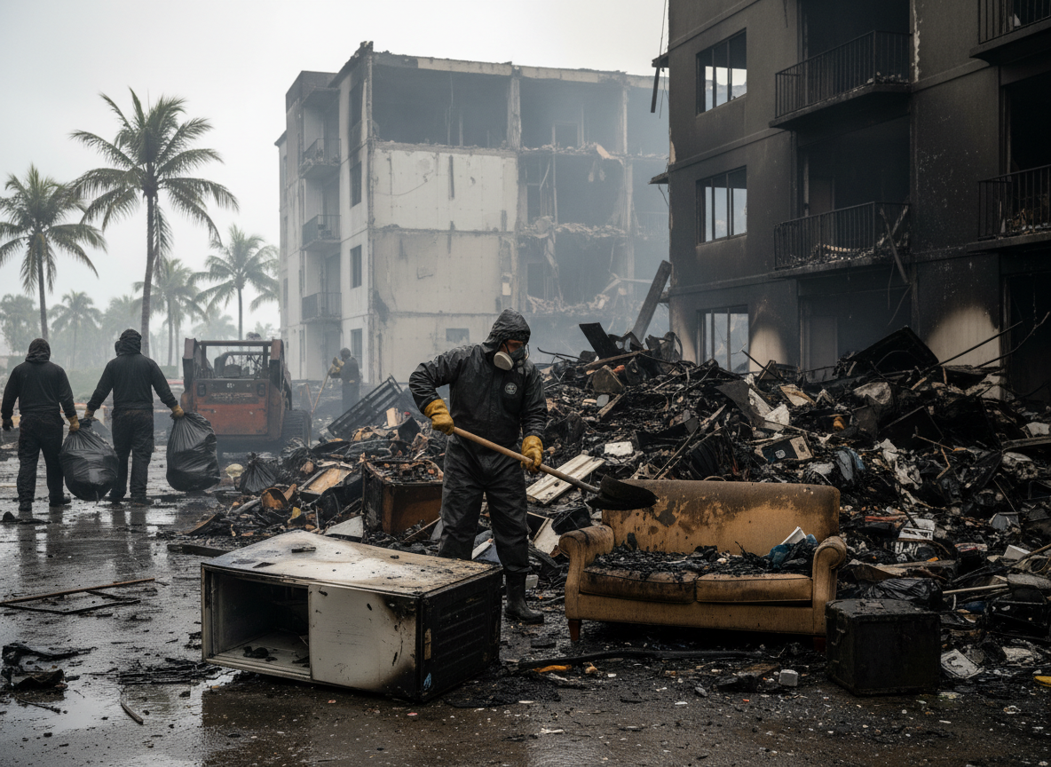 Hoarding Cleanup After Fire in Surfside, CA